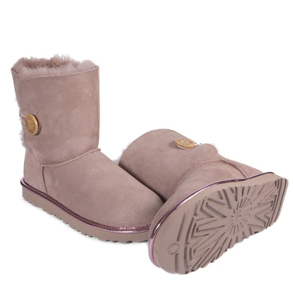 Угги Bailey Button Short II Metallic Dusk