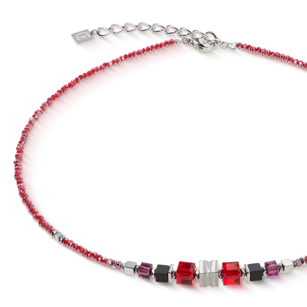 Колье Coeur de Lion Red-Silver 3044/10-0317