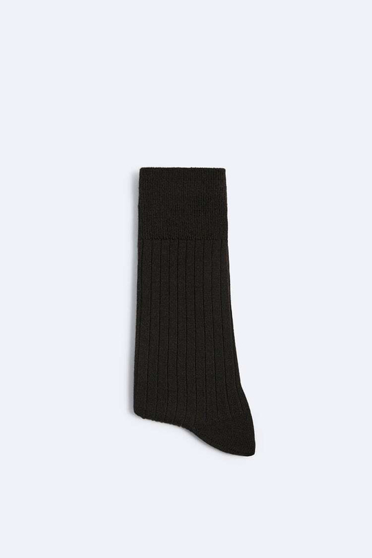 ZARA ШЕРСТЯНЫЕ НОСКИ, ШОКОЛАДНЫЙ