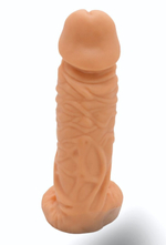 Фаллоимитатор Конг на трусиках с плугом - 19 см. (Цвет: телесный)