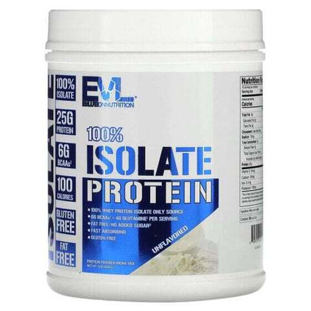 Сывороточный протеин EVLution Nutrition, 100% изолят протеина, без добавок, 454 г (1 фунт)