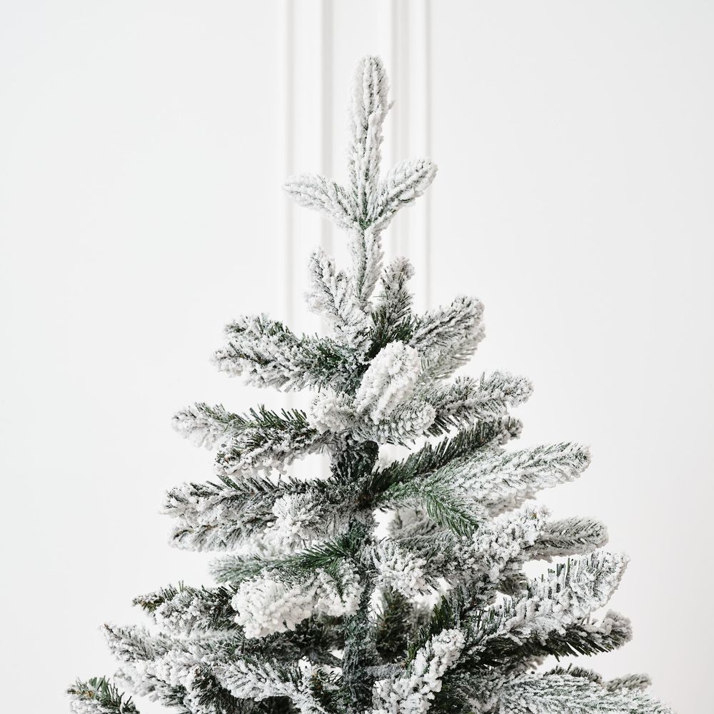Заснеженная елка «Bourget» (Литая+пвх) 180 см / 1,8 м