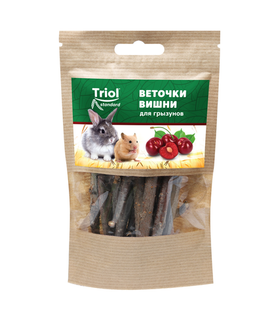 Лакомство веточки вишни для грызунов, 40г, Тriol Standard