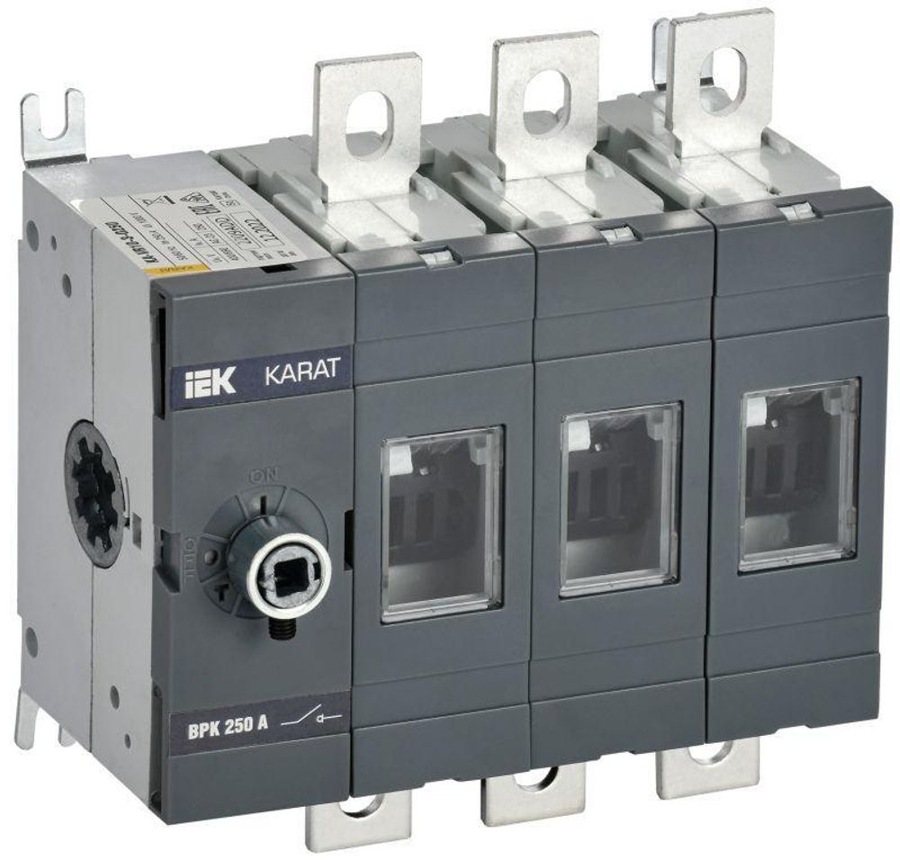 Выключатель-разъединитель ВРК 3п 250А без рукоятки KARAT IEK KA-VR10-3-0250