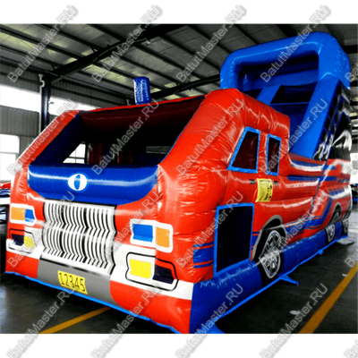 Детская надувная горка "Пожарная машина"
