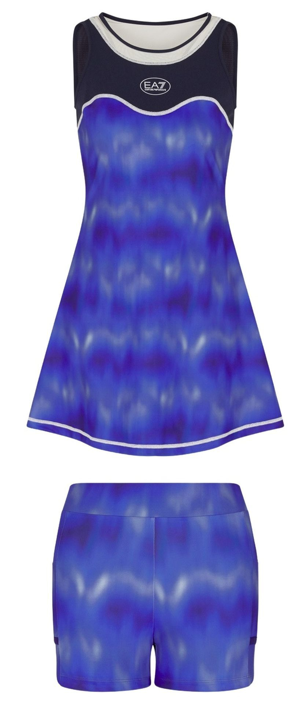 Теннисное платье EA7 Tennis Pro Freestyle - armani blue/fancy deep cobalt