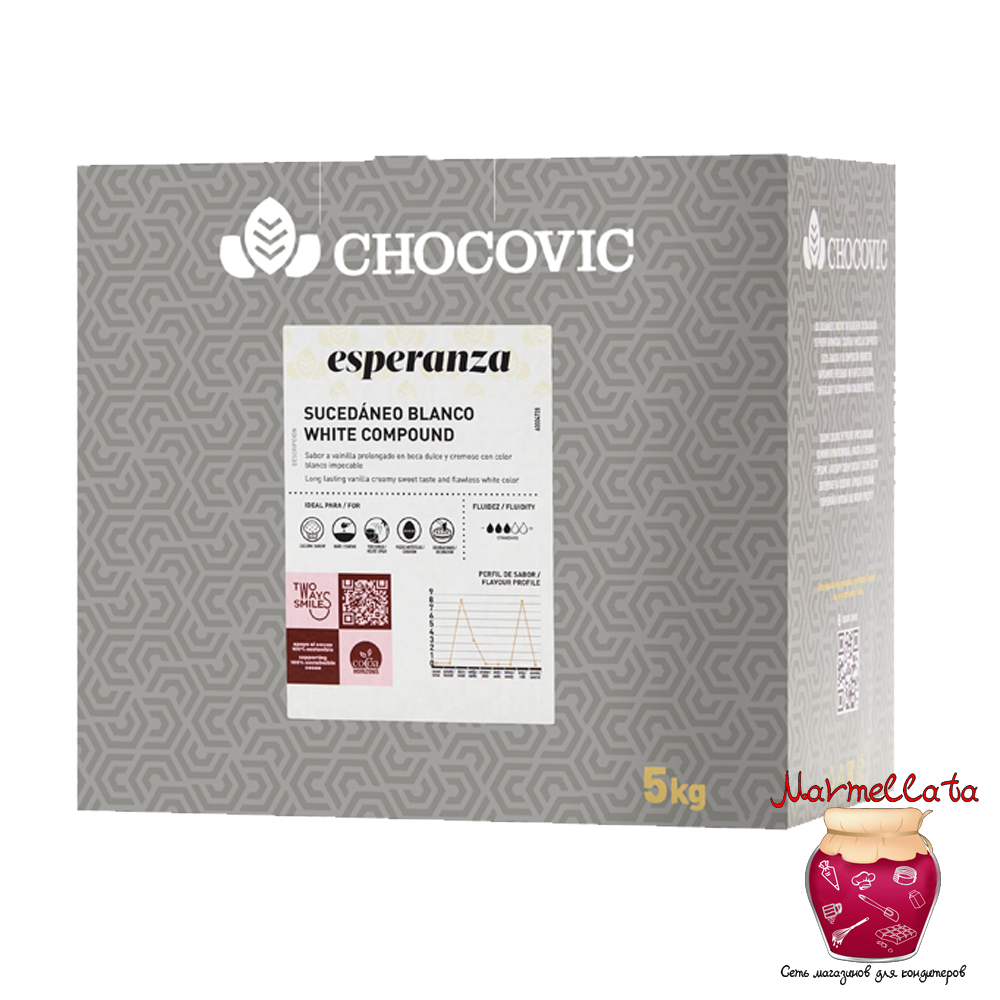 Глазурь CHOCOVIC БЕЛАЯ Esperanza, 1 кг