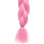 Цветная коса канекалон «Необыкновенная» 100г, 55 см, розовый