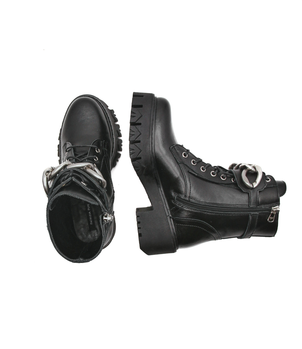 Кожаные ботильоны stivali Patrizia Pepe - черный(8Y0014 L011)