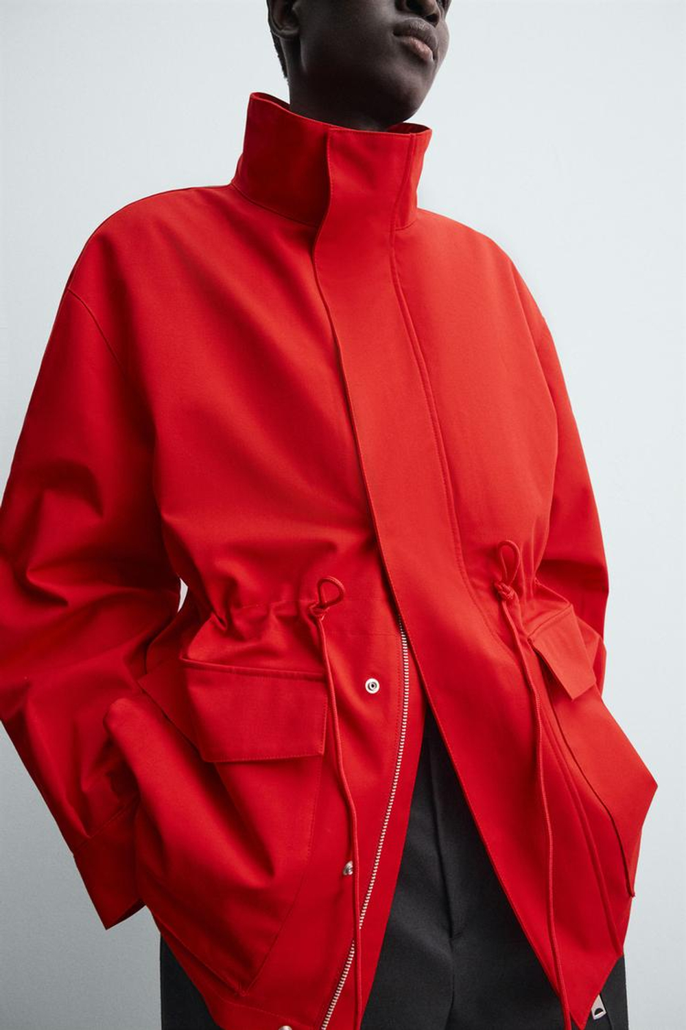 ZARA ПАРКА WATER REPELLENT СО СЪЕМНОЙ ПОДКЛАДКОЙ, КРАСНЫЙ