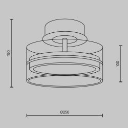 Светильник потолочный светодиодный Maytoni   MOD348CL-L18BBS3K