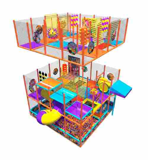 Детский уличный игровой лабиринт с крышей «Солнечный домик» 4,92×4,92×5,4 м