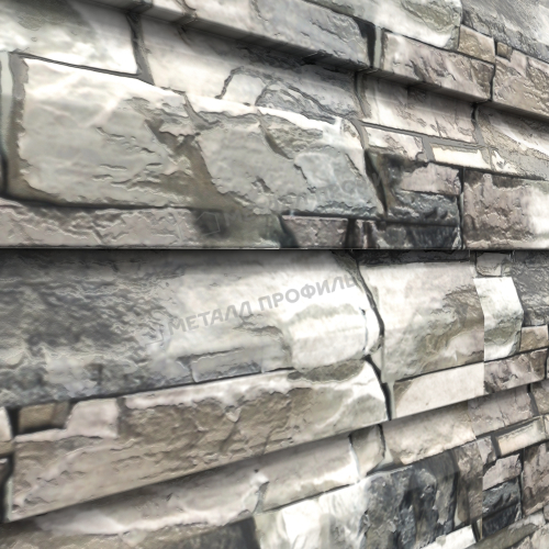 Сайдинг металлический Корабельная доска ECOSTEEL Глянец 0,5мм Камень