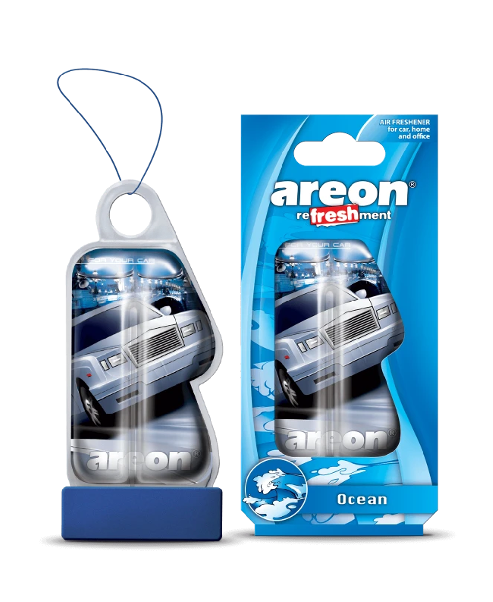 Ароматизатор на зеркало Areon Refreshment, гелевый, океан