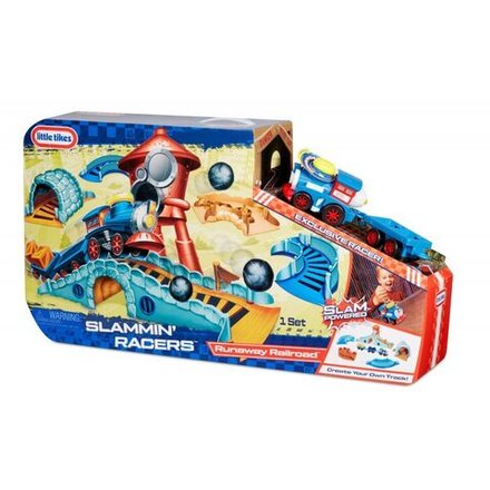 Little Tikes - локомотив Slammin &#39;Racers с вагонами Arena с поездом 649516