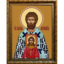 Никита Исповедник Аполлониадский, архиепископ, святитель. Икона на холсте.