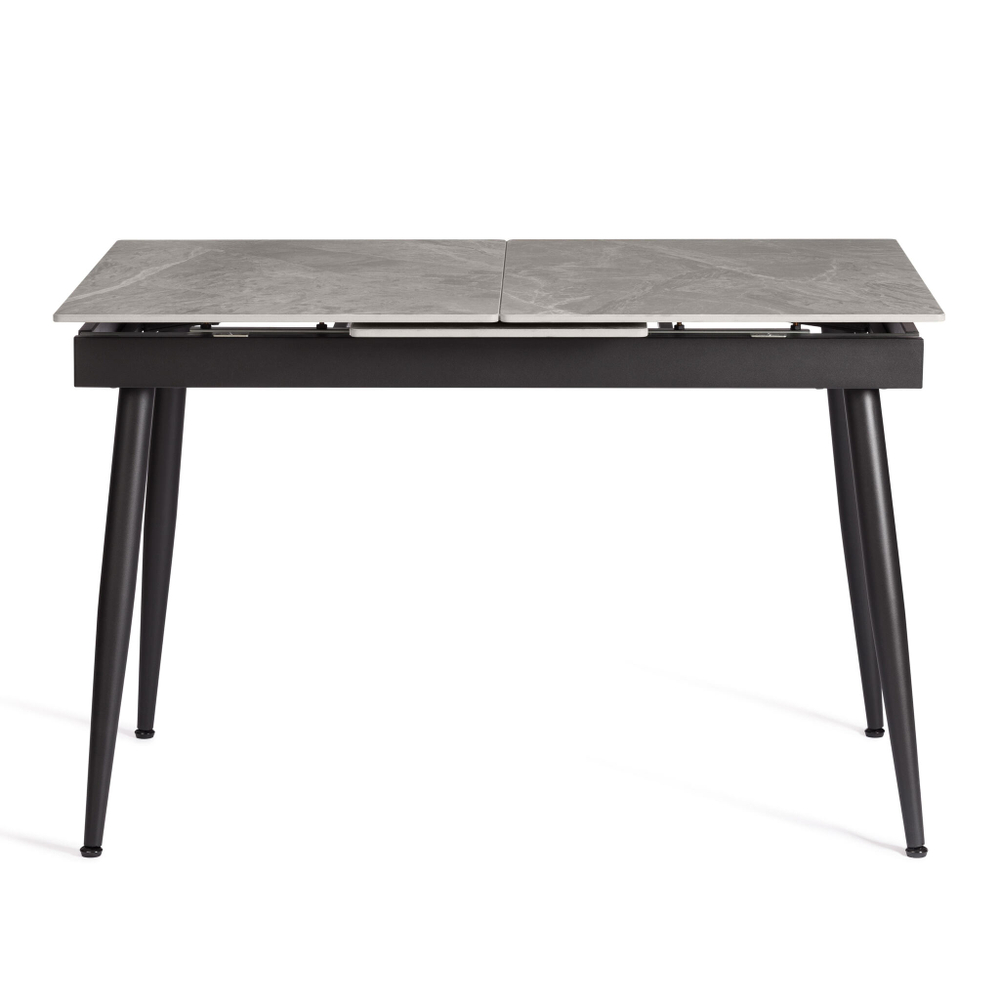 Стол обеденный Balmoral/Балморал столешница керамика (глянцевая) / опоры металл, серый/чёрный, (120+40)x80x75(+1) см