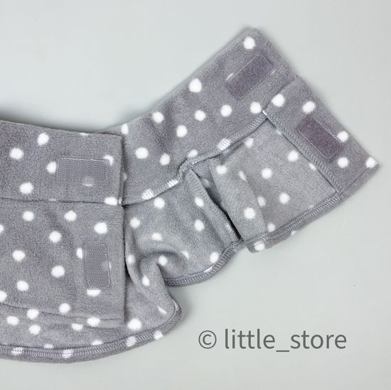 Шарф-манишка флисовый Серый, точки