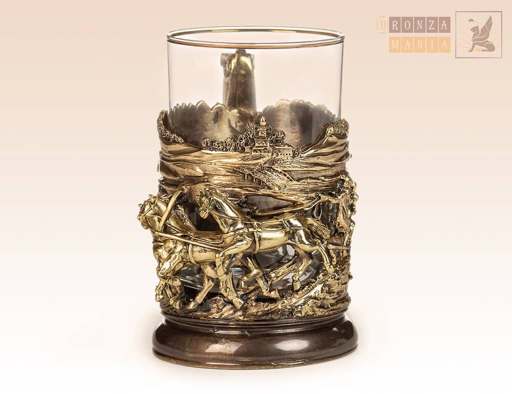 подстаканник Русская Тройка