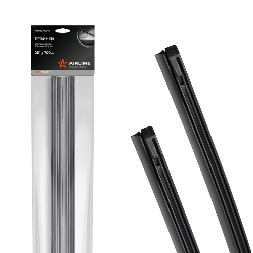 Резинка щетки стеклоочистителя Airline PRO 28"/700х8мм  2шт  с навершием