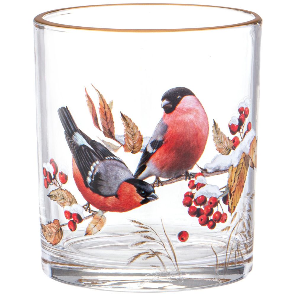 НАБОР СТАКАНОВ ИЗ 4-Х ШТ. "СНЕГИРИ" 320 МЛ