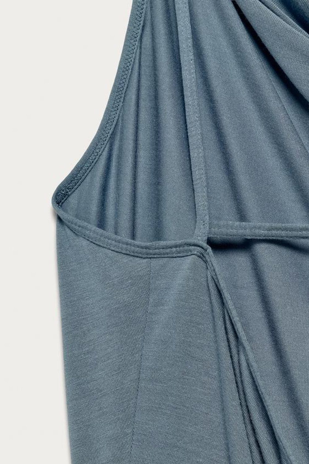 ZARA X MARISA BERENSON ТОП С ДРАПИРОВКОЙ, ВЫЦВЕТШИЙ СИНИЙ