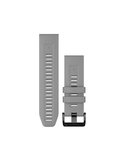 Ремешок силиконовый 26 мм для Garmin Fenix 7x Premium быстросъемный QuickFit (Серый)