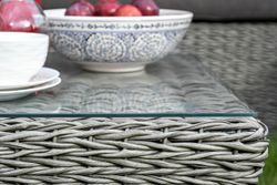 "Капучино" лаунж-зона из искусственного ротанга (гиацинт), цвет серый