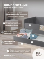 Диван - кровать 160х80 см Stitch ткань Микровелюр