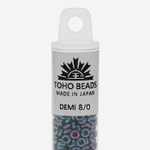 Японский бисер TOHO Demi 8/0 (№505), металлизированный, непрозрачный глянцевый