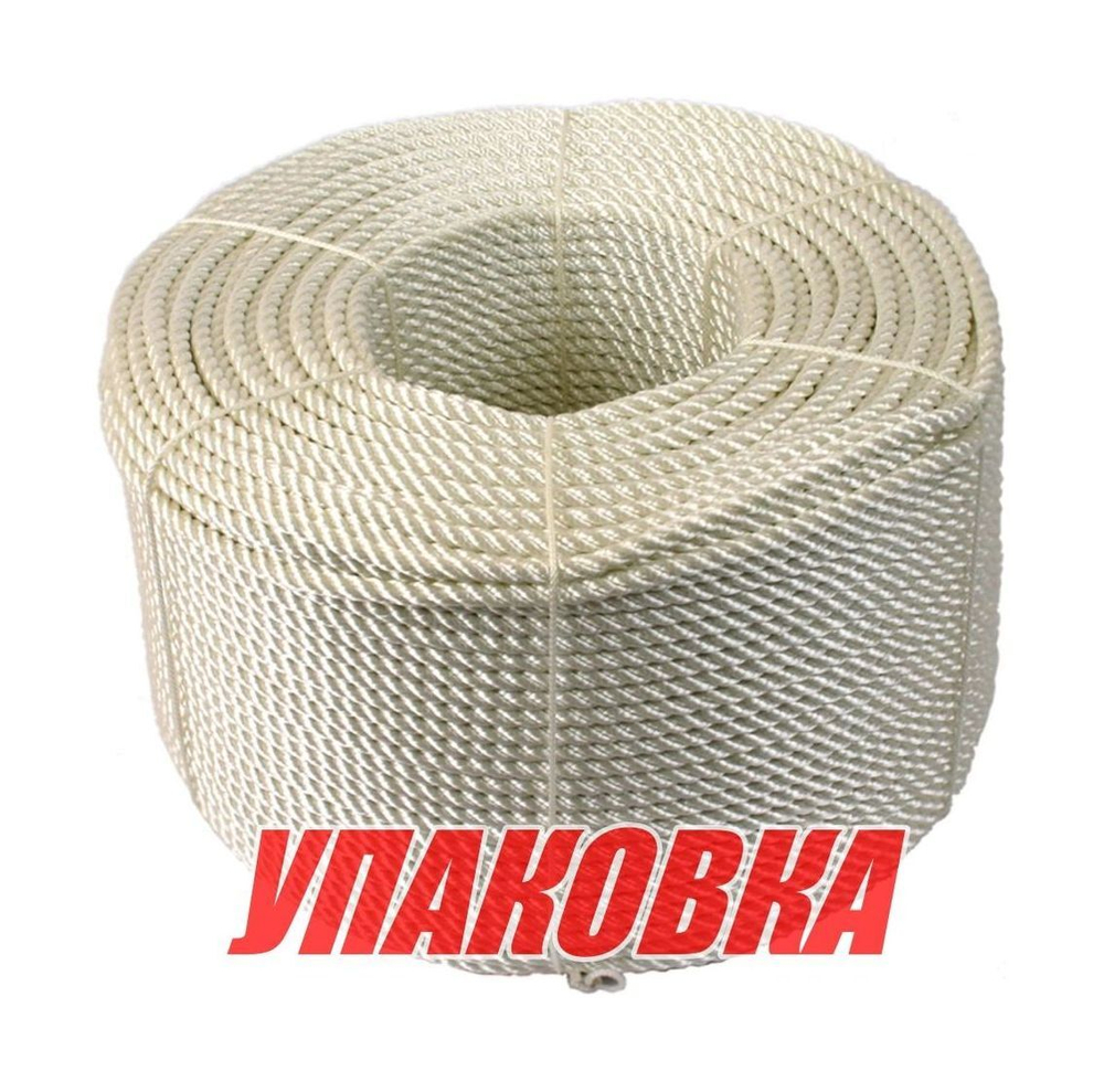 Веревка 3-прядная d14мм, L150м, белый, Marine Rocket (упаковка из 2 шт.)