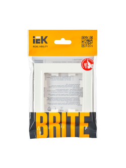 Рамка 1-м BRITE РУ-1-БрБ бел. IEK BR-M12-K01