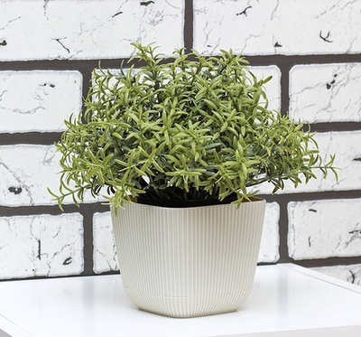 Кашпо ПИКАНТО квадратное 110мм*110мм 0,65 л с пристегнутым поддоном