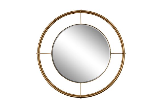 Зеркало круглое в металлической золотой раме