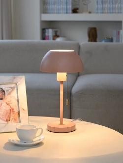 Торшер настольный с абажуром из металла