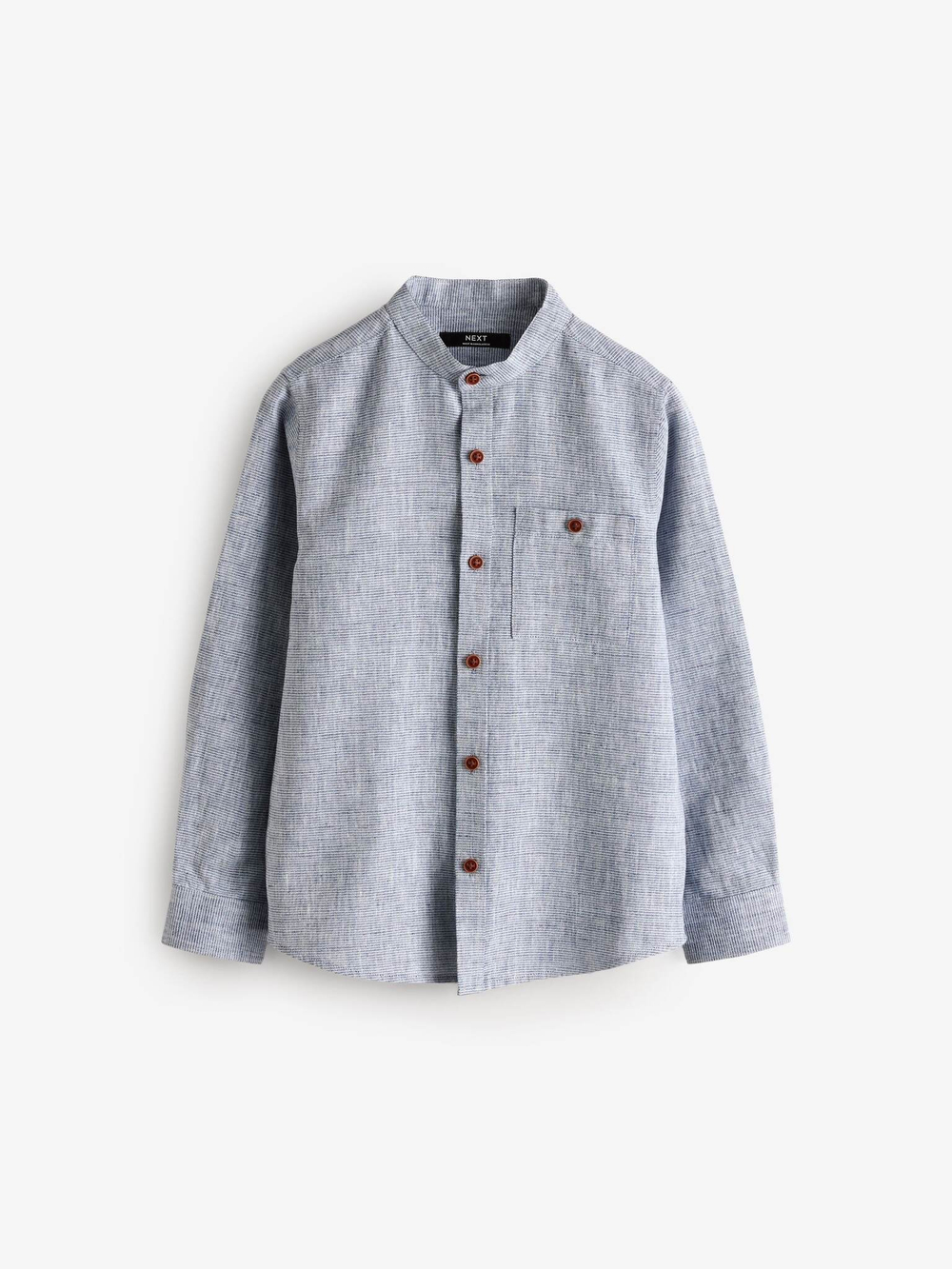 Рубашка льняная для мальчика Next E31-736, Синий