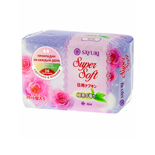 Прокладки ежедневные Sayuri Super Soft, 15 см, 36 шт