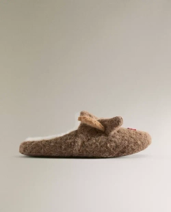 ZARA HOME УЮТНЫЕ ДЕТСКИЕ ТАПОЧКИ С ИЗОБРАЖЕНИЕМ "ОЛЕНЯ", КОРИЧНЕВЫЙ