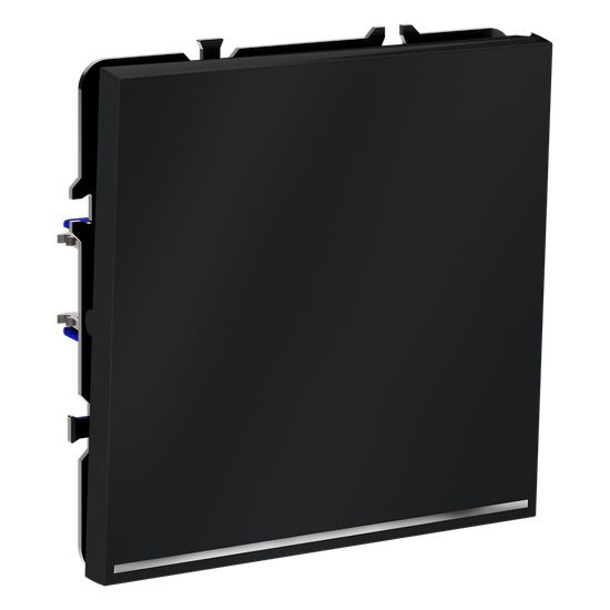 Проходной переключатель встраиваемый VOLTUM S70 одноклавишный с подсветкой 10А, (графит)