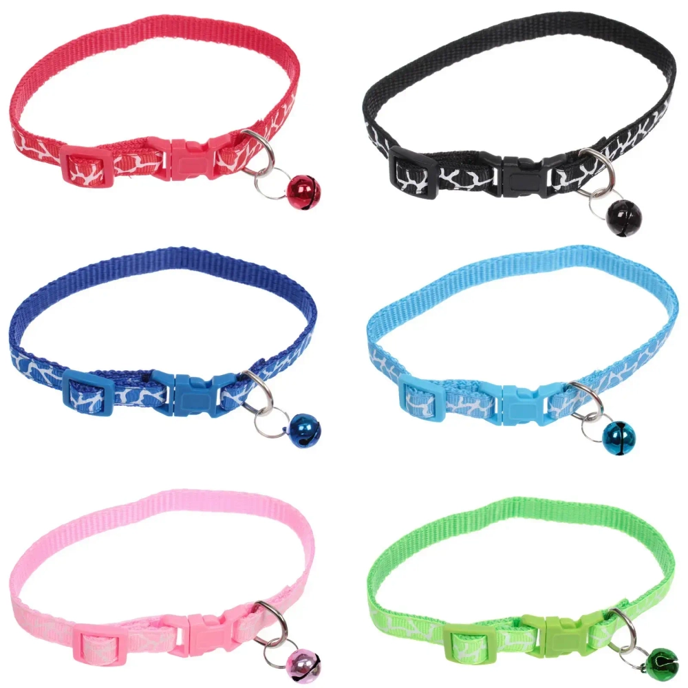 Ошейник с колокольчиком 1*19-32см «Zoo City-Саванна» микс цветов (минивложение 12шт)
