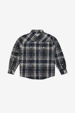 Рубашка  RUFF Global ripped plaid темно-синяя