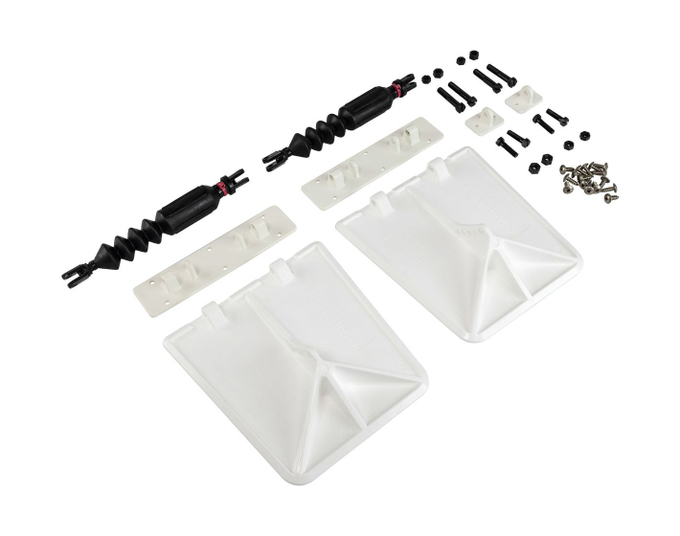 Комплект транцевых плит Nauticus серии SX, цвет белый, размер 9.5"х10"