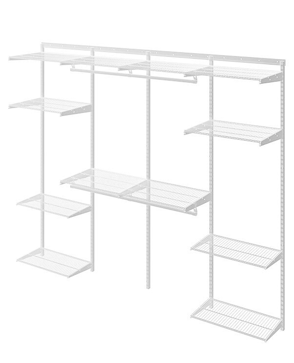ПРАКТИК Гардеробная система Max G240 белая, 255x45x205 см