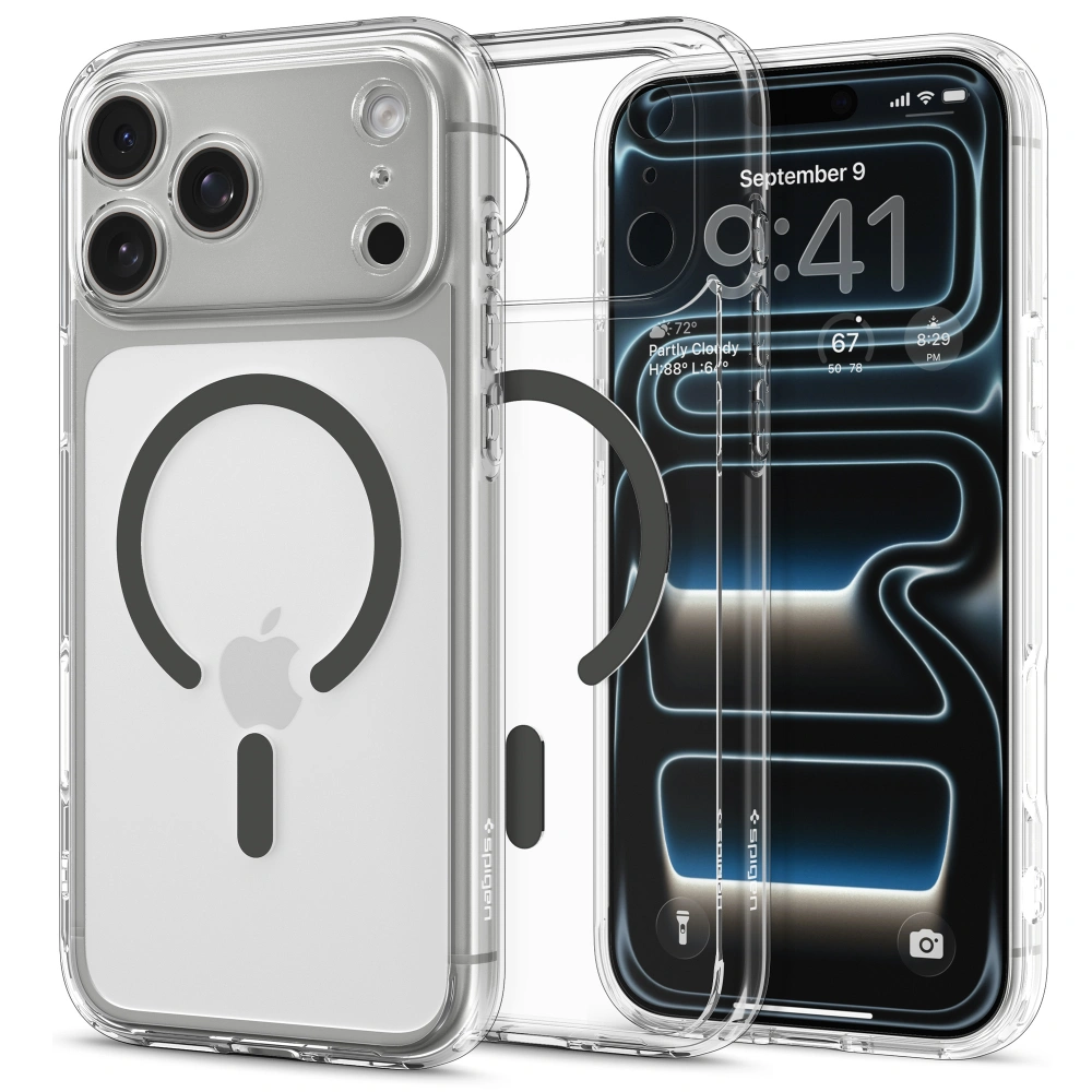Чехол Spigen Ultra Hybrid Magsafe для iPhone 17 Pro прозрачный/графит