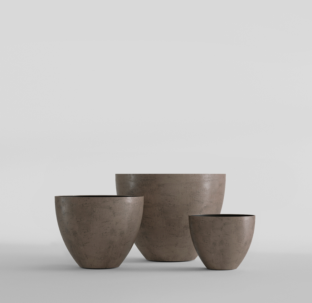 Кашпо, коллекция КОНКРИТ, форма УПОН