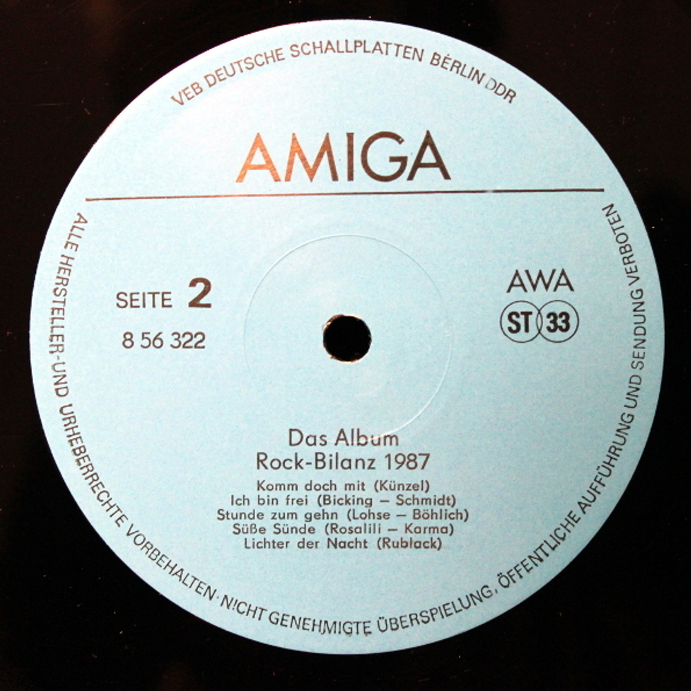 Сборник / Das Album - Rock-Bilanz 1987 (2LP)