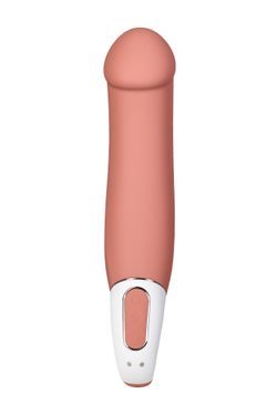 Нереалистичный вибратор Satisfyer Vibes Master, силикон, бежевый, 23,5 см.