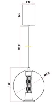 Подвес 7W 4000K 4551-2P золото Boble Favourite