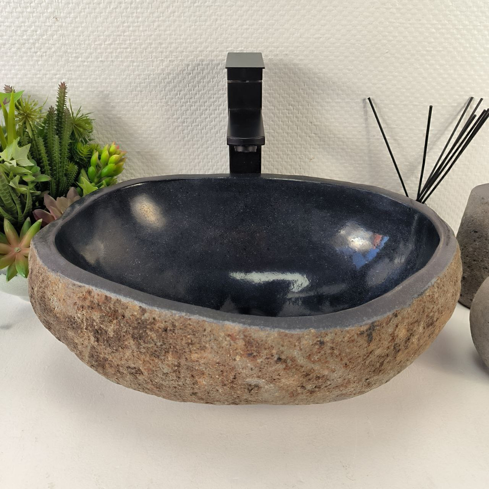 Раковина из речного камня RS-65413 43*31*15 0856