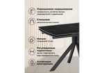 Керамический стол Woodville Катчел 120(180)x80 черный мрамор, черный, ножки черные